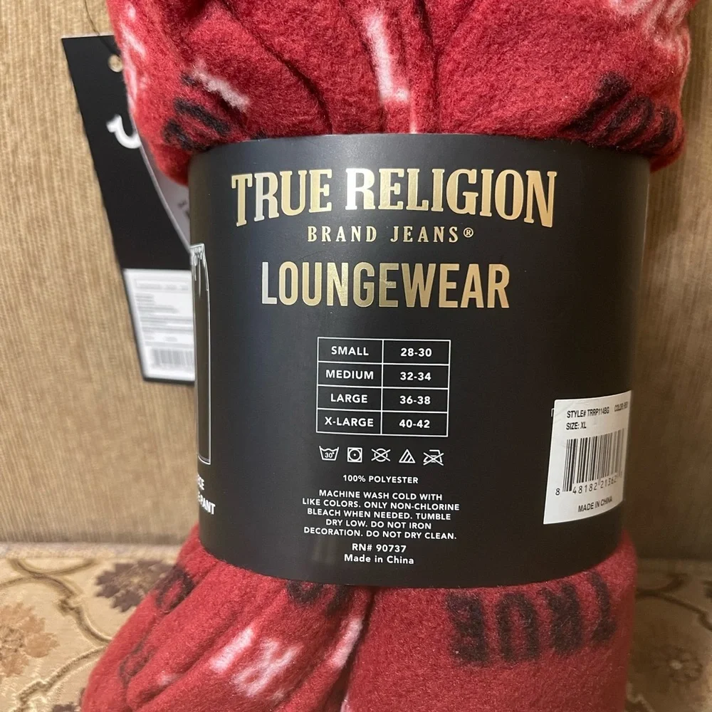 New True Religion Fleece Lounge Pants Size XL Inseam 28 3/4